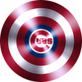 Captain American Shield With Chicago Cubs Logo Sticker Heat Transfer