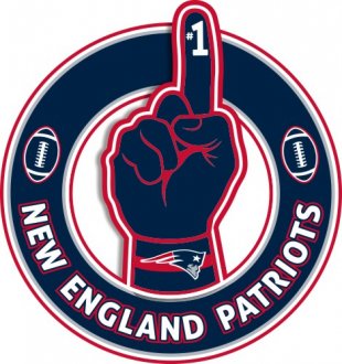 Number One Hand New England Patriots logo decal sticker