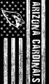 Arizona Cardinals Black And White American Flag logo decal sticker