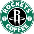 Houston Rockets Starbucks Coffee Logo Sticker Heat Transfer