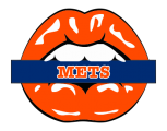 New York Mets Lips Logo Sticker Heat Transfer