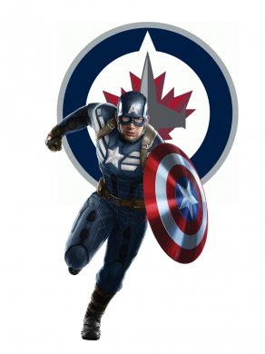 Winnipeg Jets Captain America Logo Sticker Heat Transfer