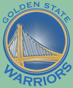 Golden State Warriors Plastic Effect Logo Sticker Heat Transfer