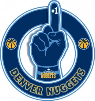 Number One Hand Denver Nuggets logo Sticker Heat Transfer