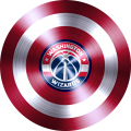 Captain American Shield With Washington Wizards Logo decal sticker