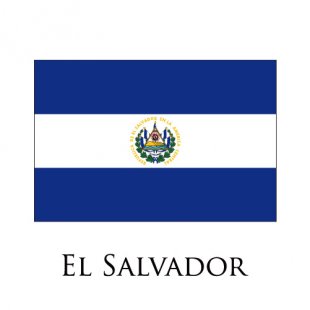 El Salvador flag logo Sticker Heat Transfer