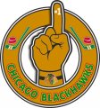 Number One Hand Chicago Blackhawks logo decal sticker