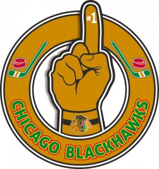 Number One Hand Chicago Blackhawks logo Sticker Heat Transfer