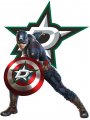 Dallas Stars Captain America Logo Sticker Heat Transfer