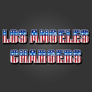 Los Angeles Chargers American Captain Logo Sticker Heat Transfer