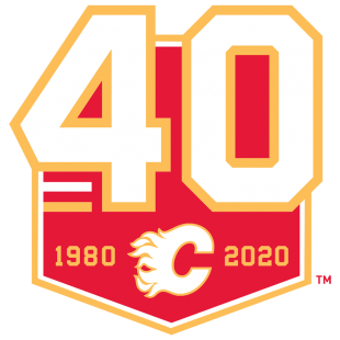 Calgary Flames 2019 20 Anniversary Logo decal sticker