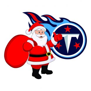 Tennessee Titans Santa Claus Logo Sticker Heat Transfer