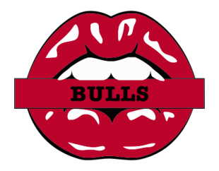 Chicago Bulls Lips Logo Sticker Heat Transfer