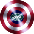 Captain American Shield With New York Jets Logo Sticker Heat Transfer