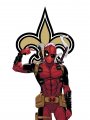 New Orleans Saints Deadpool Logo Sticker Heat Transfer