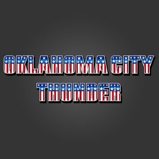 Oklahoma City Thunder American Captain Logo decal sticker