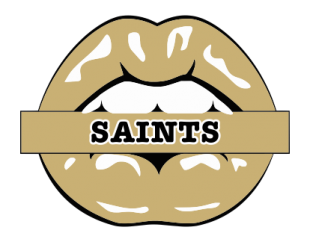 New Orleans Saints Lips Logo Sticker Heat Transfer