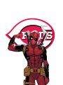 Cincinnati Reds Deadpool Logo Sticker Heat Transfer
