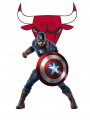 Chicago Bulls Captain America Logo Sticker Heat Transfer