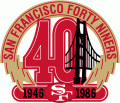 San Francisco 49ers 1986 Anniversary Logo iron on transfer
