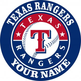 Texas Rangers Customized Logo Sticker Heat Transfer
