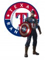Texas Rangers Captain America Logo Sticker Heat Transfer