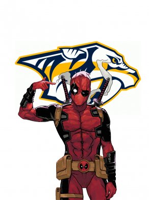 Nashville Predators Deadpool Logo decal sticker