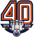 Edmonton Oilers 2018 19 Anniversary Logo Sticker Heat Transfer