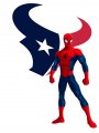 Houston Texans Spider Man Logo Sticker Heat Transfer