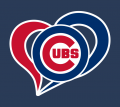 Chicago Cubs Heart Logo decal sticker
