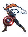 Denver Broncos Captain America Logo decal sticker