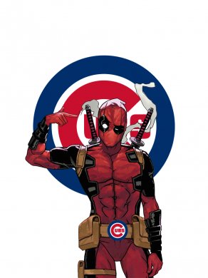 Chicago Cubs Deadpool Logo decal sticker