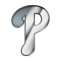 Philadelphia Phillies Silver Logo Sticker Heat Transfer