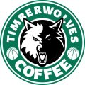 Minnesota Timberwolves Starbucks Coffee Logo decal sticker
