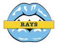 Tampa Bay Rays Lips Logo Sticker Heat Transfer