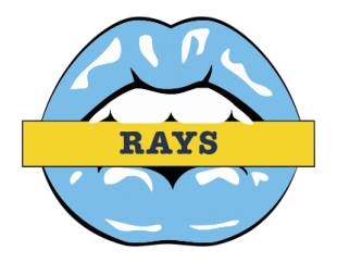 Tampa Bay Rays Lips Logo Sticker Heat Transfer