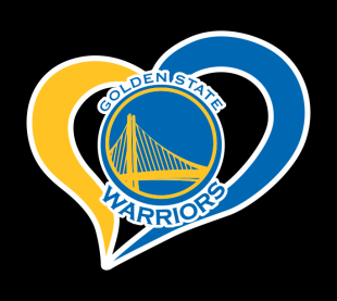 Golden State Warriors Heart Logo Sticker Heat Transfer