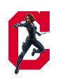 Cleveland Indians Black Widow Logo decal sticker