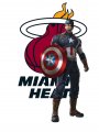 Miami Heat Captain America Logo decal sticker