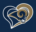 Los Angeles Rams Heart Logo Sticker Heat Transfer