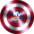 Captain American Shield With New York Islanders Logo Sticker Heat Transfer