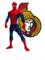 Ottawa Senators Spider Man Logo Sticker Heat Transfer