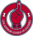 Number One Hand Los Angeles Angels of Anaheim logo decal sticker