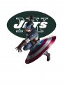 New York Jets Captain America Logo Sticker Heat Transfer