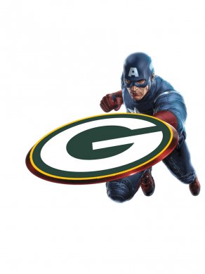 Green Bay Packers Captain America Logo Sticker Heat Transfer