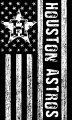 Houston Astros Black And White American Flag logo Sticker Heat Transfer