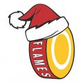 Calgary Flames Hockey ball Christmas hat logo decal sticker