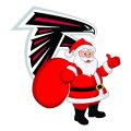 Atlanta Falcons Santa Claus Logo Sticker Heat Transfer