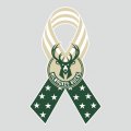 Milwaukee Bucks Ribbon American Flag logo Sticker Heat Transfer