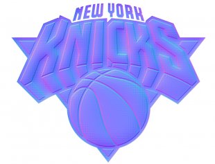 New York Knicks Colorful Embossed Logo decal sticker